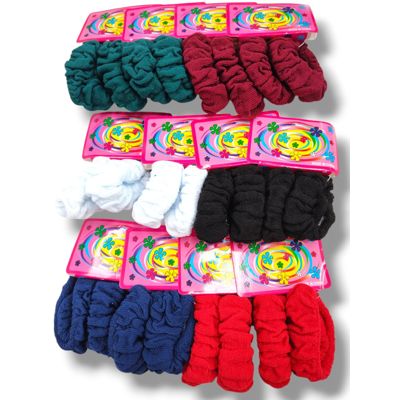 Colitas toalla mediana color colegial x12