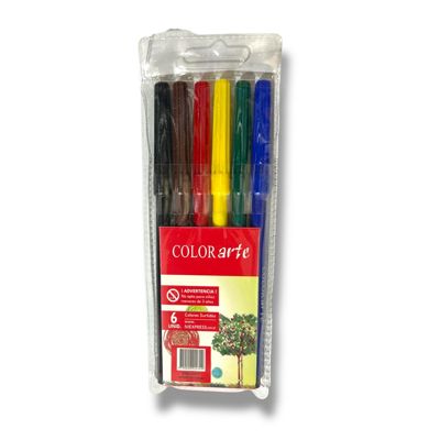 Fibras Colorarte x6 Blister