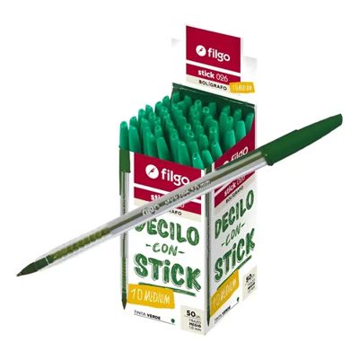 Boligrafo Stick Verde x50