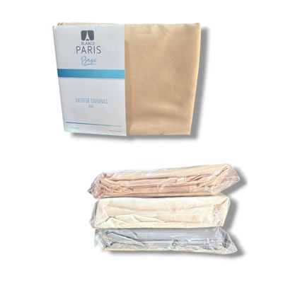 Sabanas liso 1 1/2 blanco paris basic