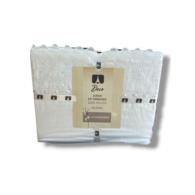 Sabanas broderie 200H Queen- S3215