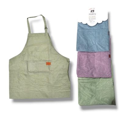 Delantal de cocina simil lino 65x70-14122