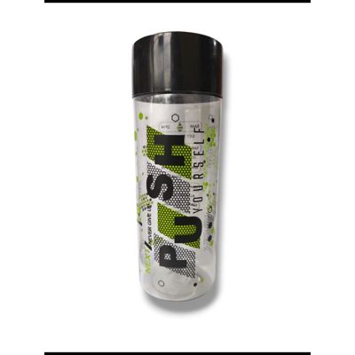 Botella Geo 600ml Medidora Negra y Verde