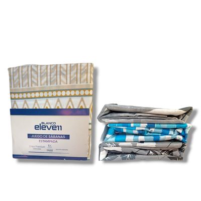 Sabanas Estampada 1 1/2 Blanco Eleven